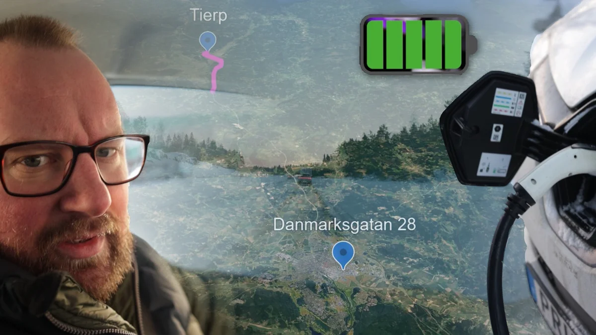 Nervöst med elbil på Tierpsvägarna