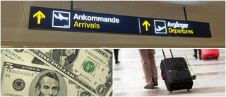 Skuldsatt man försökte smita med pengar – stoppades på Arlanda