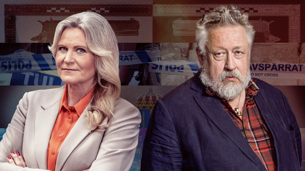 Camilla Kvartoft och Leif GW Persson är aktuella med SVT-programmet "Veckan". Pressbild.