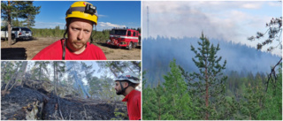 Pyr fortfarande efter skogsbranden på Vännäsberget