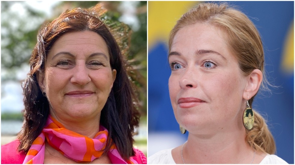 Camilla Egberth (till vänster i bild) och Annika Strandhäll från organisationen S-kvinnor skriver om kvinnornas kamp i Iran. 