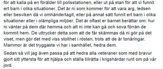 Polisens hyllning till mammorna