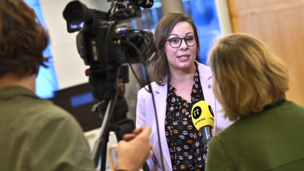 Migrationsminister Maria Malmer Stenergard (M) kämpar i utländska medier för att Sverige inte ska ses som en humanitär stormakt.