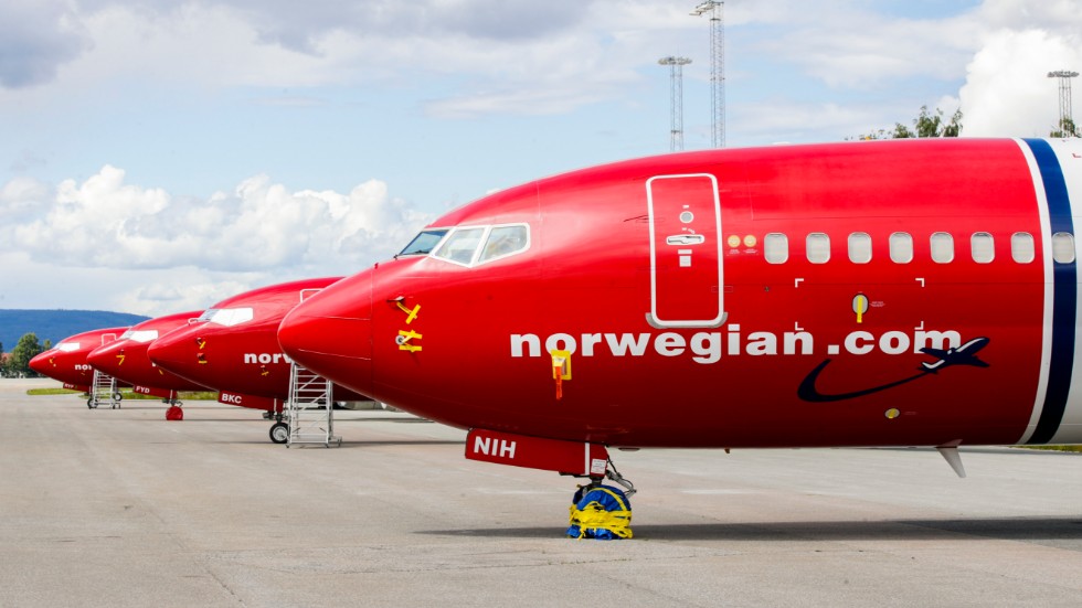 Norwegianplan på Gardermoens flygplats. Arkivbild.