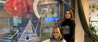 Gymnasieelever skapade kulturellt julfönster
