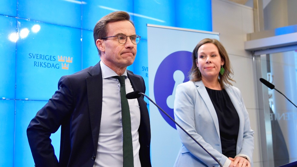 Ulf Kristersson och Maria Malmer Stenergard, migrationspolitisk talesperson, presenterar partiets förslag på skärpta krav för arbetskraftsinvandring.