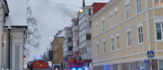 Brand i flerfamiljshus i centrala Luleå