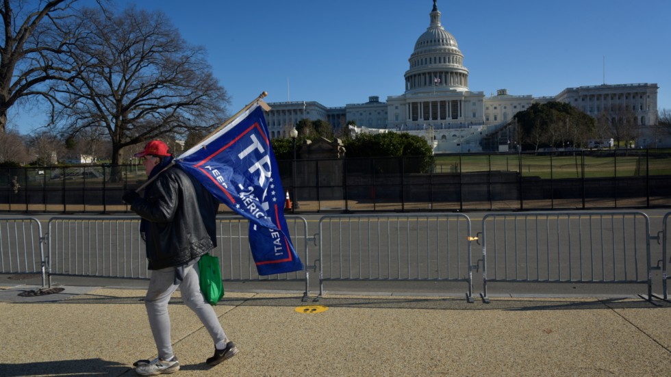 Dagen efter det att Trumpanhängare stormade Kapitolium var det lugnt i Washington.