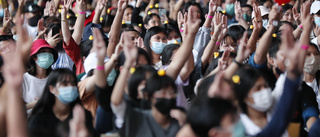 Gymnasieelever driver på protester i Thailand
