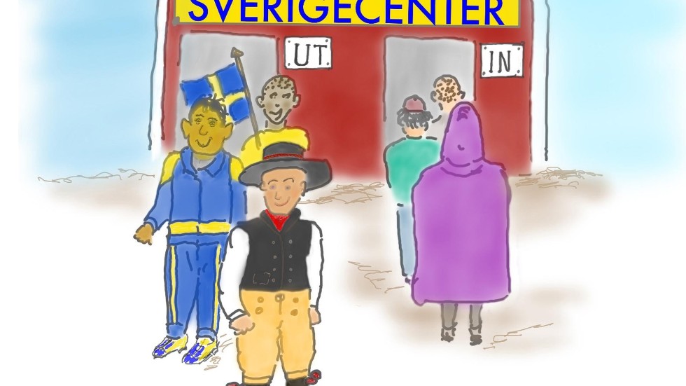 Sverigedemokraterna ska om de får makten etablera ”Sverigecenter” i utvalda bostadsorter. Jag förbereder mig nu för utbildning på ”Sverigecenter” då jag dagligen väljer icke svensk mat, musik, sporter och uppskattar utländsk konst, vin och klär mig i jeans. Älskar Sverige, skriver tecknaren Tommy Andersson.