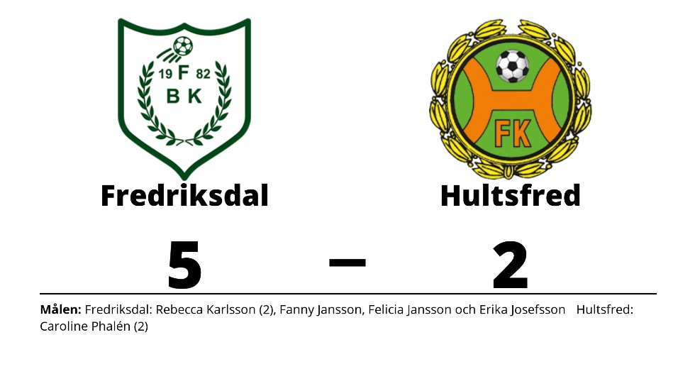 Fredriksdals BK vann mot Hultsfreds FK
