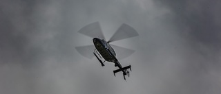 Polisinsats med helikopter efter larm om bråk