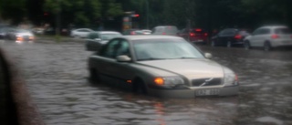 Linköping dränktes i vatten efter skyfall