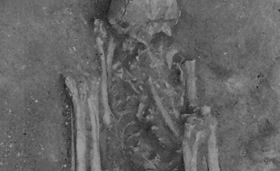 Det hoppressade och intakta skelettet tyder på att kroppen förbereddes och konserverades innan den begravdes i Sadodalen i nuvarande Portugal för 8|000 år sedan.
