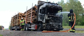 Lastbil började brinna – igen