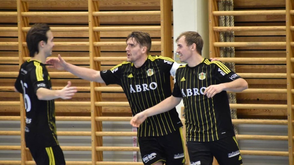 Vimmerbytrion Simon Larsson, Markus Ahl och Ludwig Strömbom stod för ett vackert mål i finalen.