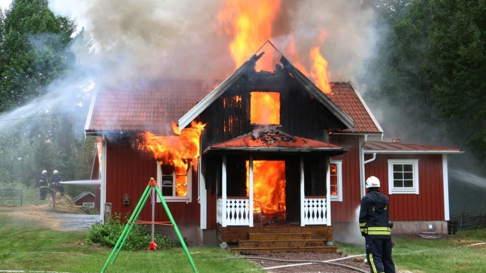 Branden i Kullhult var en av de svårare villabränderna under 2018.