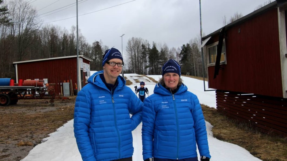 Lars Pettersson och Annelie Karlsson på Boxholm-Ekeby Skidklubb var med och arrangerade Barnens Vasalopp.