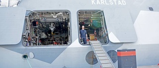 Inget smygande när stealth-fartyg kom till Västervik