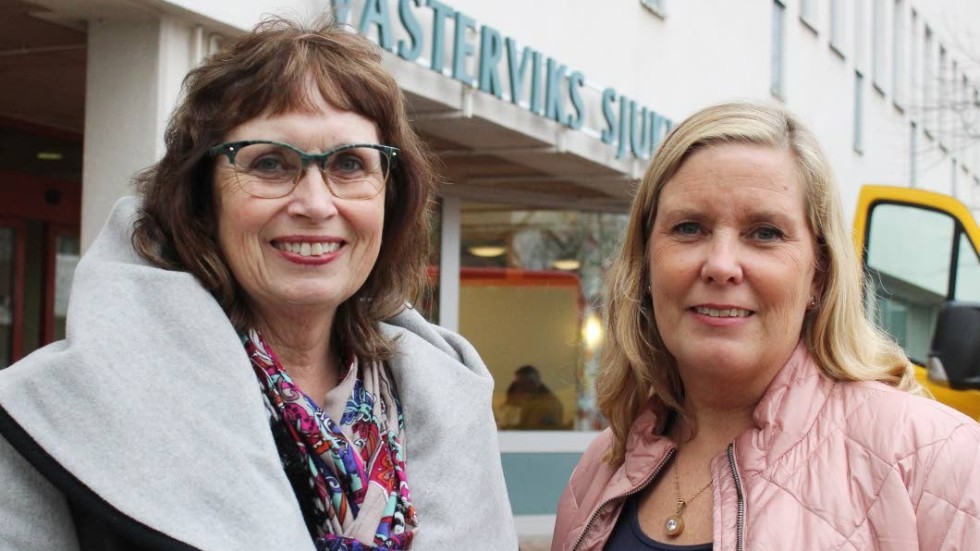 Gudrun Brunegård och Malin Sjölander vill se ett cancercnetrum i Västervik.