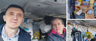 Andrej och Marina hämtar hem familjen från Ukraina: "Vågar inte känna glädje förrän vi ser dem" • Fick mat av Norrköpingsbutiker