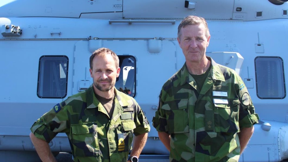 Eric Öhrn, skvadronschef och Tomas Sevén, baschef.