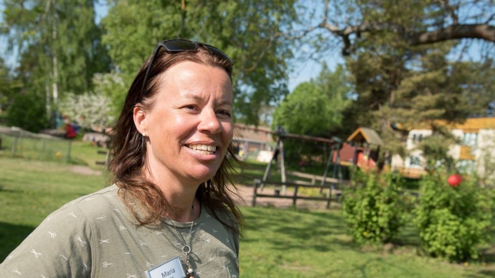 ”En härlig dag”, säger Maria Vernersson, förskollärare på förskolan Björken.