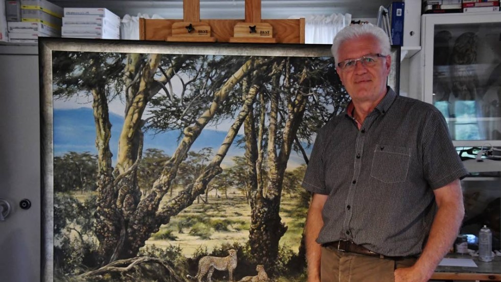 En nyhet från Bo Lundvall är att han börjat måla afrikanska motiv.