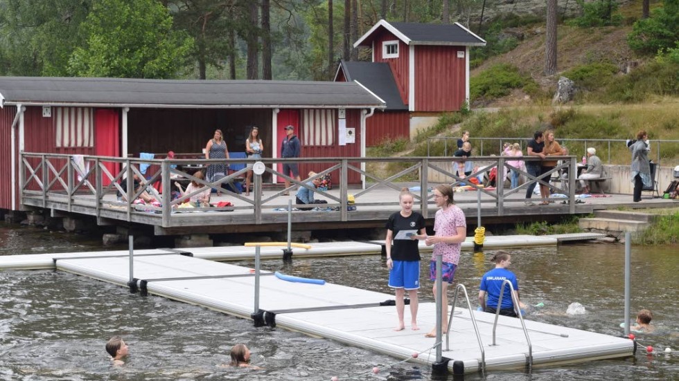 På Valö pågår simskolan under denna och den kommande veckan.