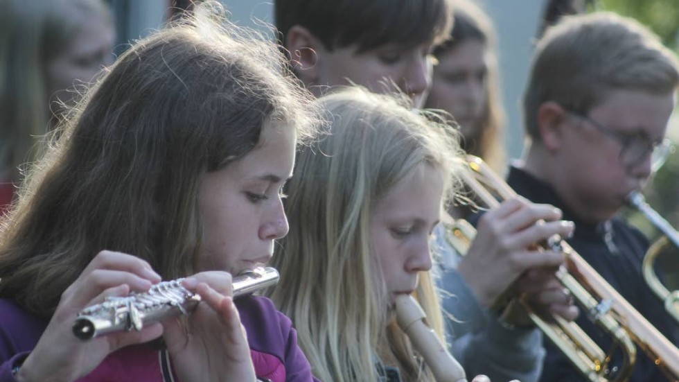 Musikskolan i Hultsfred hade förlagt sin terminsavslutning till parken.