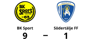 BK Sport utklassade Södertälje FF – vann med 9-1