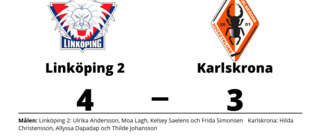 Uddamålsseger när Linköping 2 besegrade Karlskrona