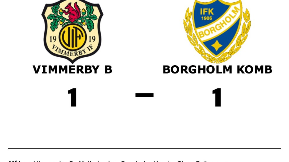 Vimmerby IF B spelade lika mot IFK Borgholm Komb