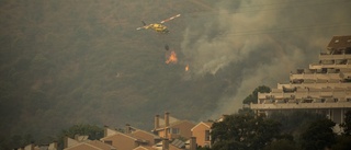 Hundratals evakuerade i skogsbrand i Spanien