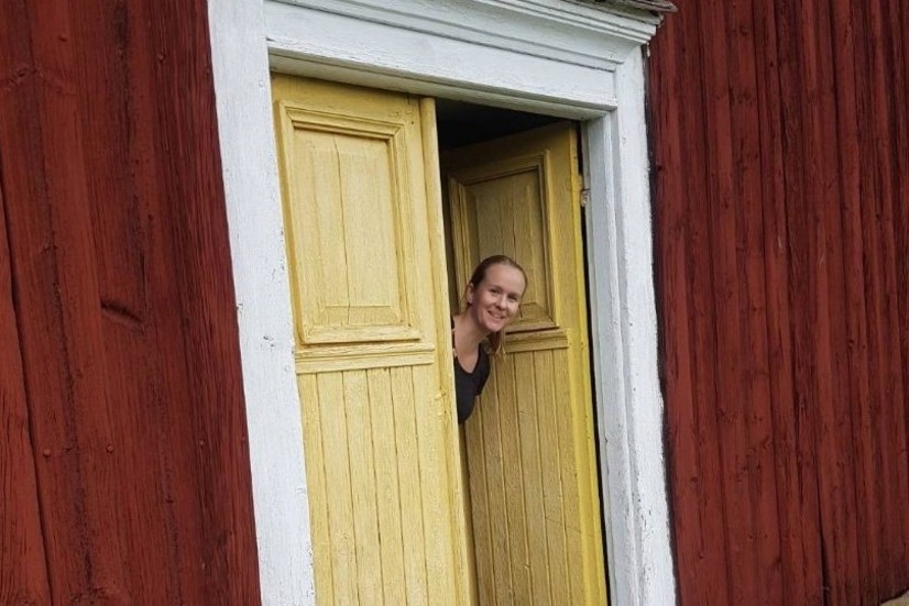 Erika Bergqvist hittade 1700-talshuset på internet efter att hennes föräldrar köpt en gård i Kisa, och tänkte att "det ska jag ha!".