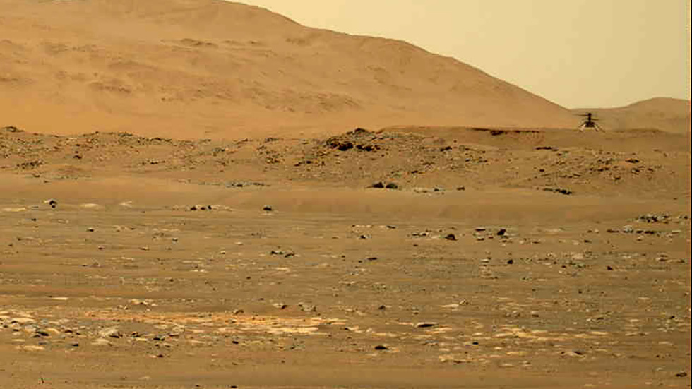 Verklighetens Mars fotograferad av rymdsonden Perseverance 2021.