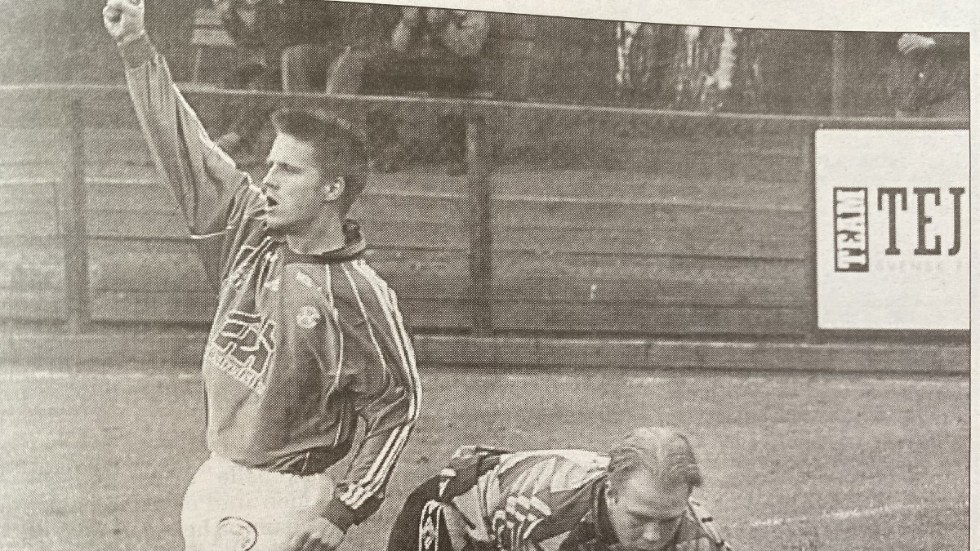 Andreas Grahm visade vägen för HFK i derbyt mot Västerviks FF. 