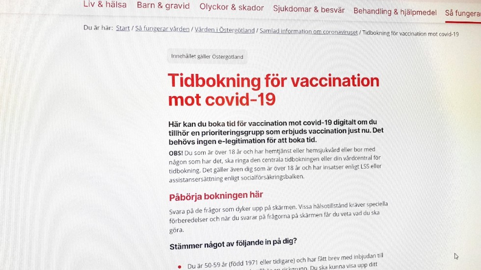 Bokningslänken ska fungera i alla de vanliga webbläsare som finns på marknaden, svarar Region Östergötlands vaccinationsamordnare.