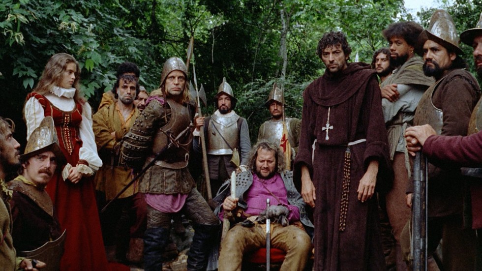 En maktgalen conquistador (Klaus Kinski) leder i "Aguirre – Guds vrede" en expedition vars mål är den mytomspunna staden Eldorado.