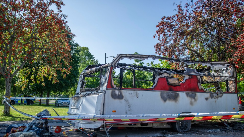 Dödsbranden i en husvagn i Sala tros vara en olycka. Arkivbild.