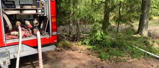 Svåråtkomlig skogsbrand på mellersta Gotland