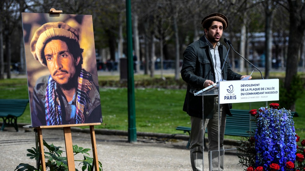 Ahmad Massoud, son till avlidne Ahmad Shah Massoud som ledde motståndet mot talibanerna förra gången de var vid makten. Nu uppges Massoud den yngre och Afghanistans tidigare vicepresident Amrullah Saleh organisera en motståndsrörelse. Arkivbild.