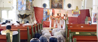 Eritreansk ortodox gudstjänst hölls i kyrka