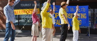 Falun Gong på plats i soliga Skellefteå