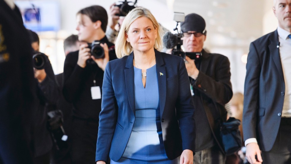 S-ledaren Magdalena Andersson efter att ha blivit vald till statsminister i onsdags. Arkivbild.