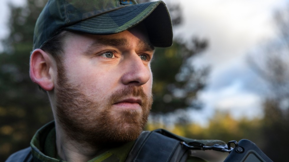 Kompanichef Andreas Sundqvist från den operativa beredskapsstyrkan vid Norrbottens regemente, I19.