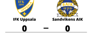 Mållöst mellan IFK Uppsala och Sandvikens AIK