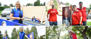 Spett, träpålar och häftpistol • Nu spikar Skellefteås lokalpolitiker upp valplakaten: ”Det här känns som startskottet!”