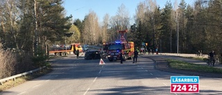 Trafikolycka i Hällby – personbil voltade