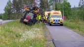 Traktorolycka i Kågedalen – trafiken påverkades